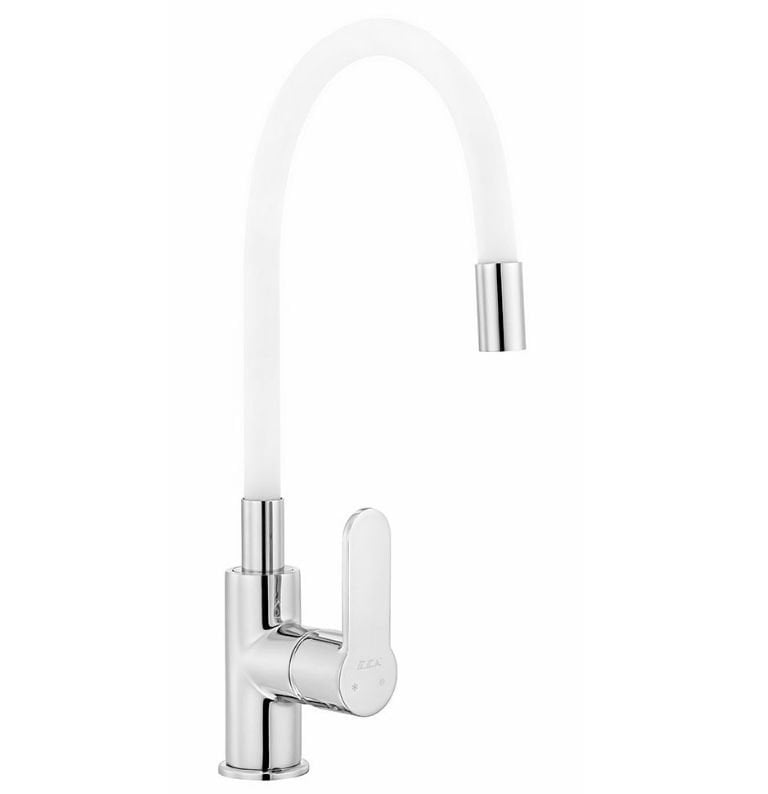 ECA Nita Esnek Çıkış Uçlu Mutfak Bataryası - Beyaz 102118110