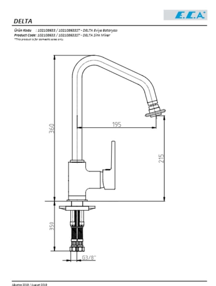 ECA Delta Perlatörlü Eviye Bataryası 102108633