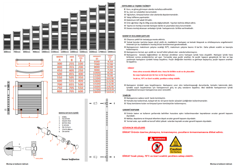 ECA 50 x 70 Beyaz Havlupan