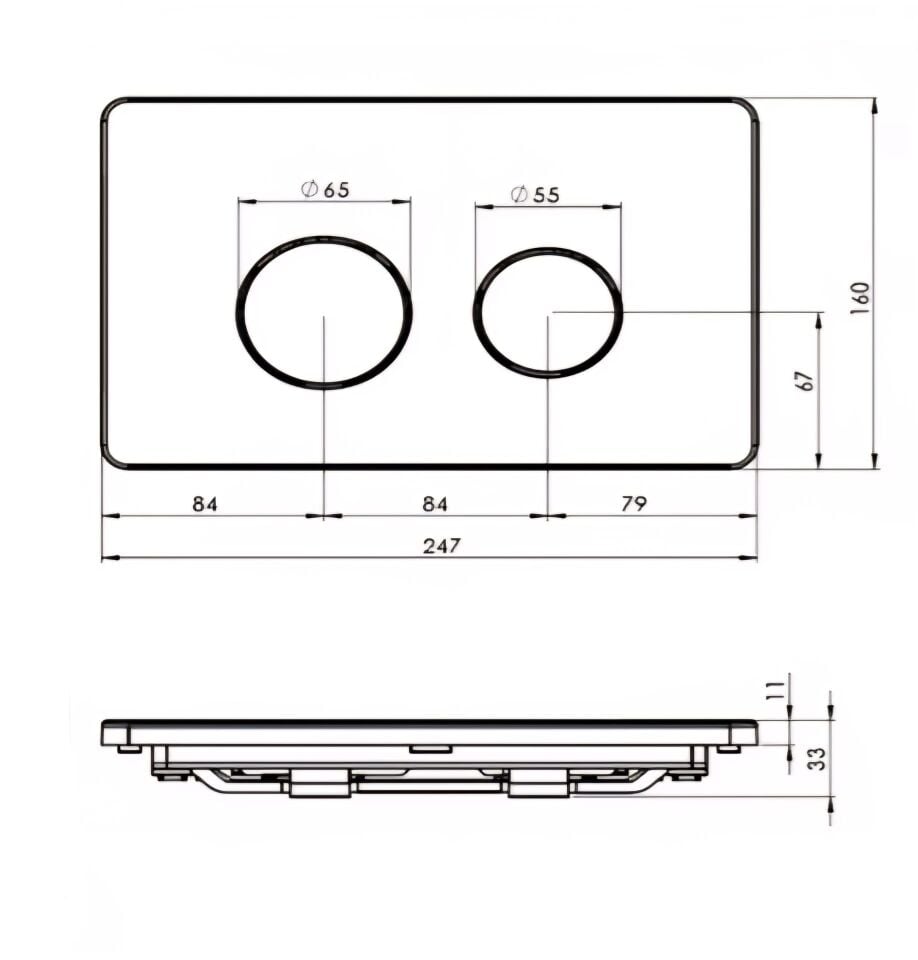 Eca Serel Gömme Rezervuar Kumanda Paneli Parlak Krom P57-0120
