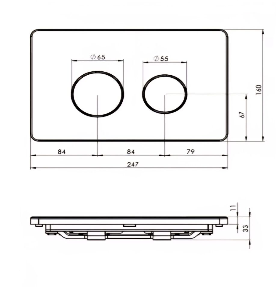 Eca Serel Gömme Rezervuar Kumanda Paneli Parlak Krom P57-0120