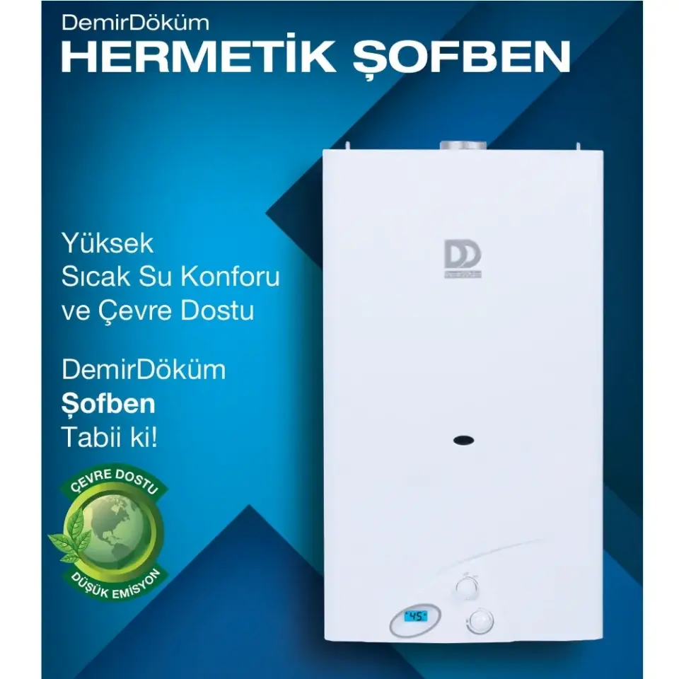 DemirDöküm Hermetik Şofben - Yüksek Sıcak Su Konforu, Çevre Dostu, Düşük Emisyon