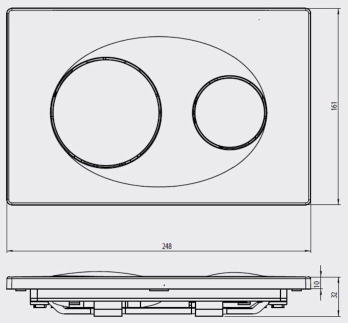 ECA Serel P400180 Gömme Rezervuar Kumanda Paneli Mat Krom